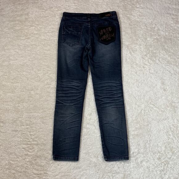 Caikezi Jeans Code embellished pocket straight leg mid rise jeans, 26 - Picture 5 of 15